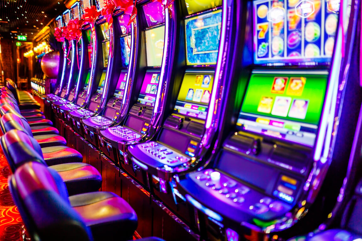 Slot machines in casino